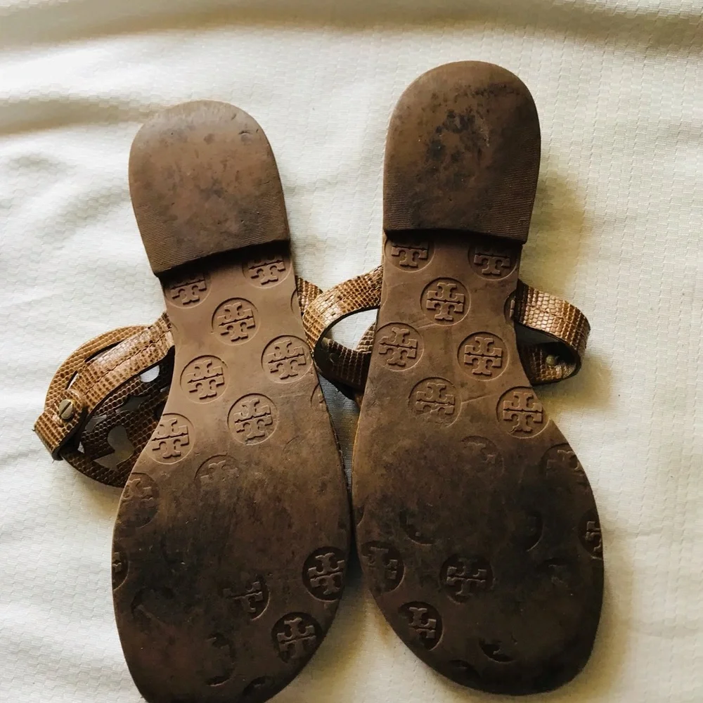 Tory Burch Brown Sandals with Cutout‎ Design